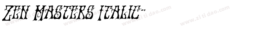 Zen Masters Italic字体转换